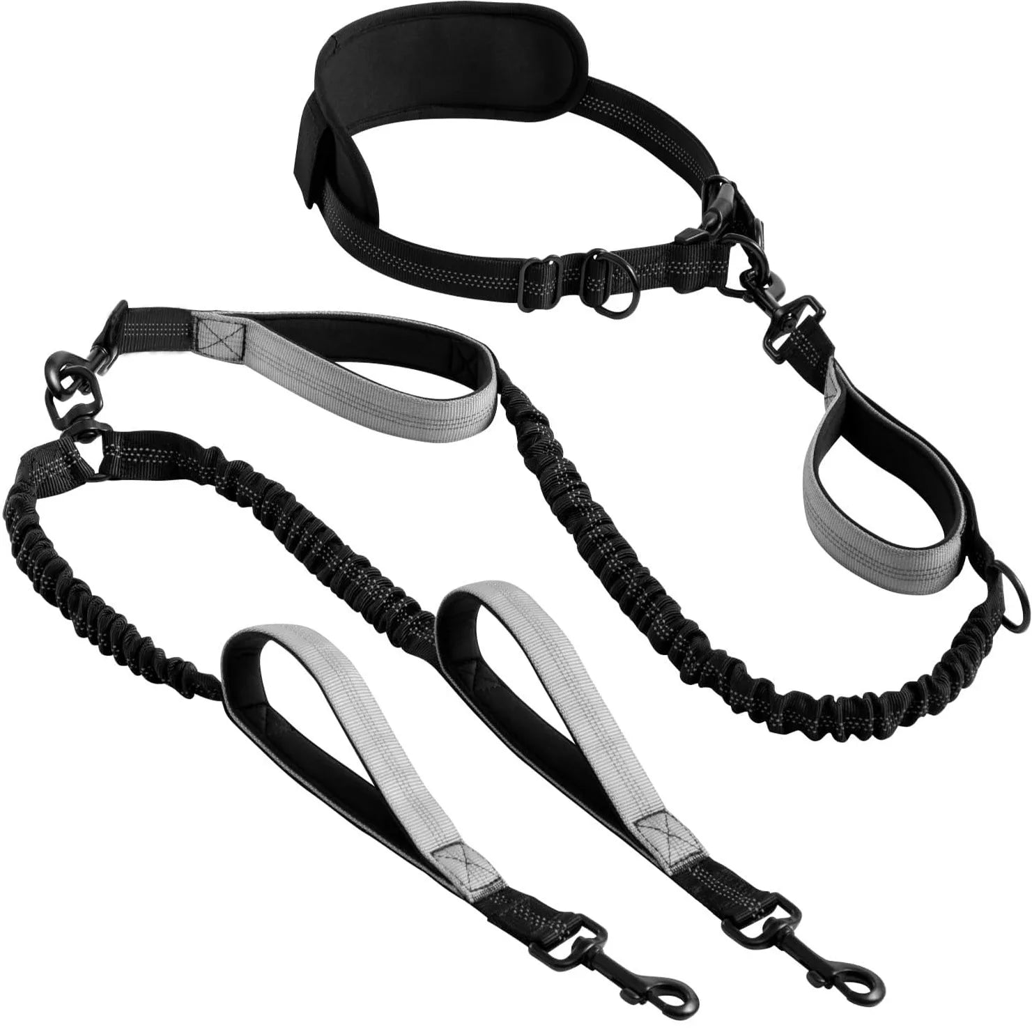 Hands Free Double Dog Leash – Dual Leash for Medium and Large Breeds – Lead for 2 Dogs with Padded Handles,Reflective Stitches (Copy)