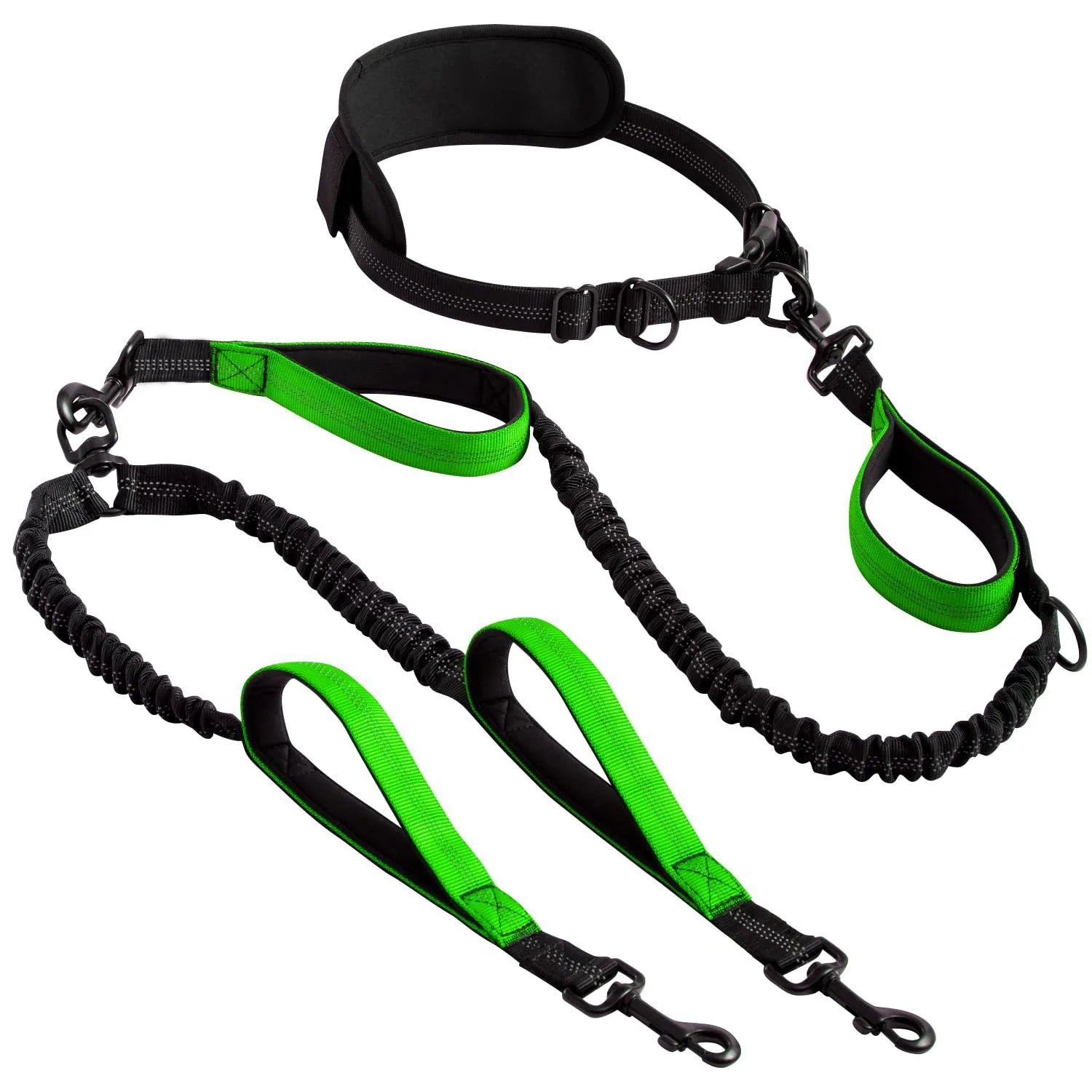 Hands Free Double Dog Leash – Dual Leash for Medium and Large Breeds – Lead for 2 Dogs with Padded Handles,Reflective Stitches (Copy)
