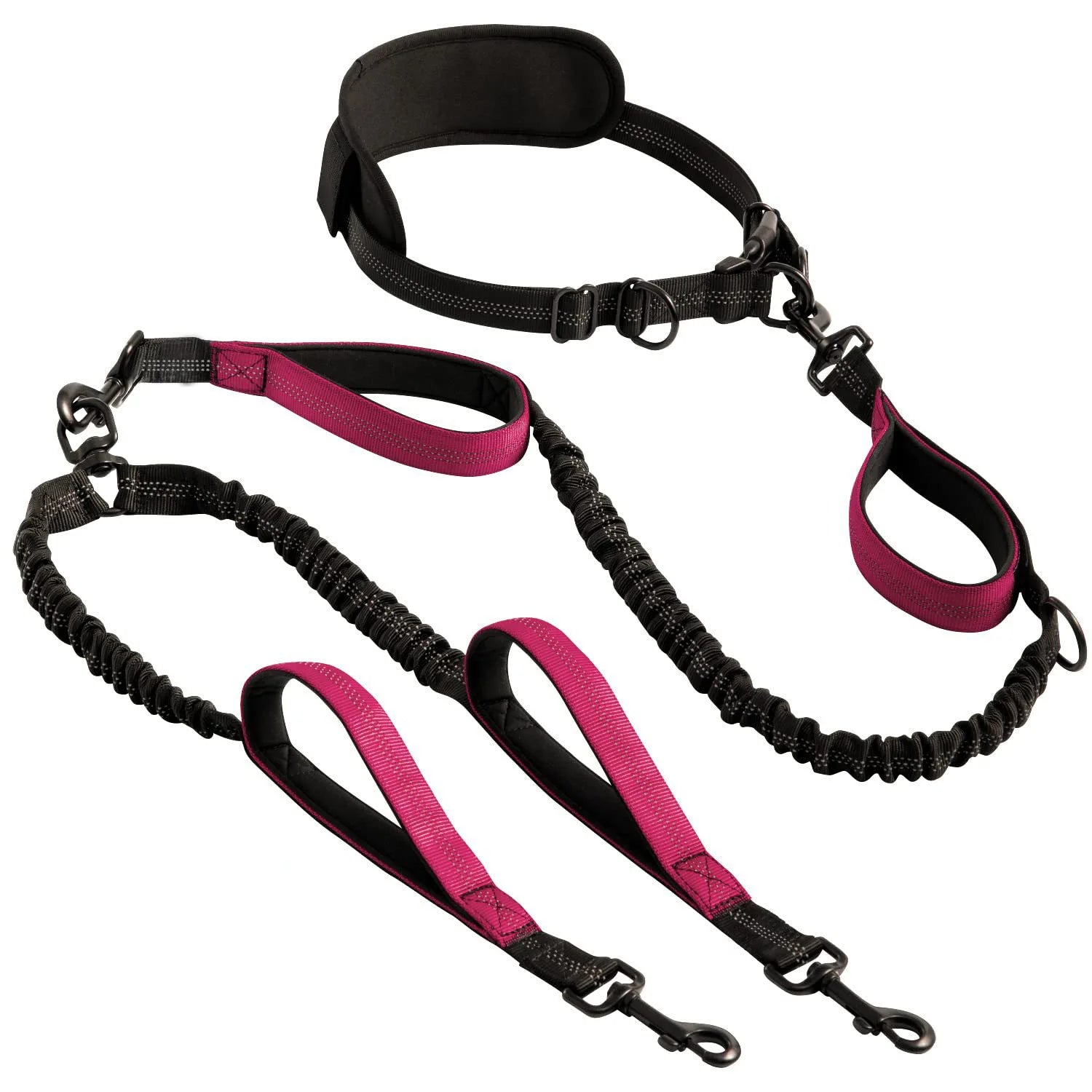 Hands Free Double Dog Leash – Dual Leash for Medium and Large Breeds – Lead for 2 Dogs with Padded Handles,Reflective Stitches (Copy)